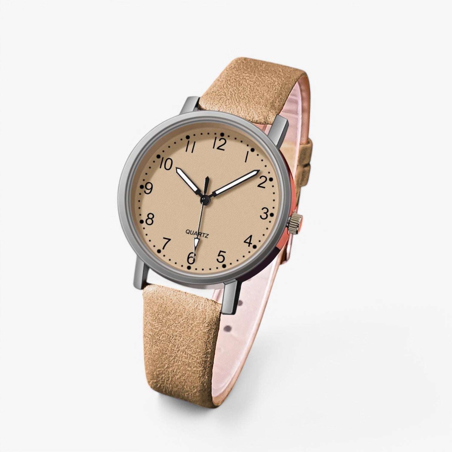 Évoria - Vintage Dameur med Analog Urskive Beige