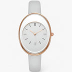 Elaria - Minimalistisk Dameur med Analog Quartz Urværk Hvid