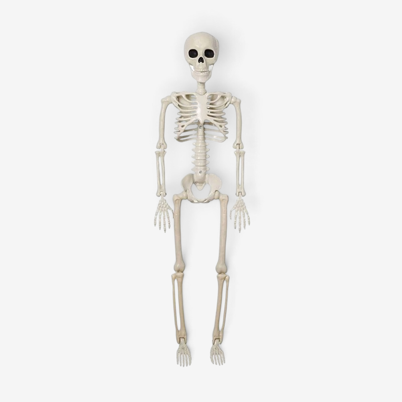 BoneMotion – Animeret Halloween Skeletdekoration 40 cm Hvid 40 CM