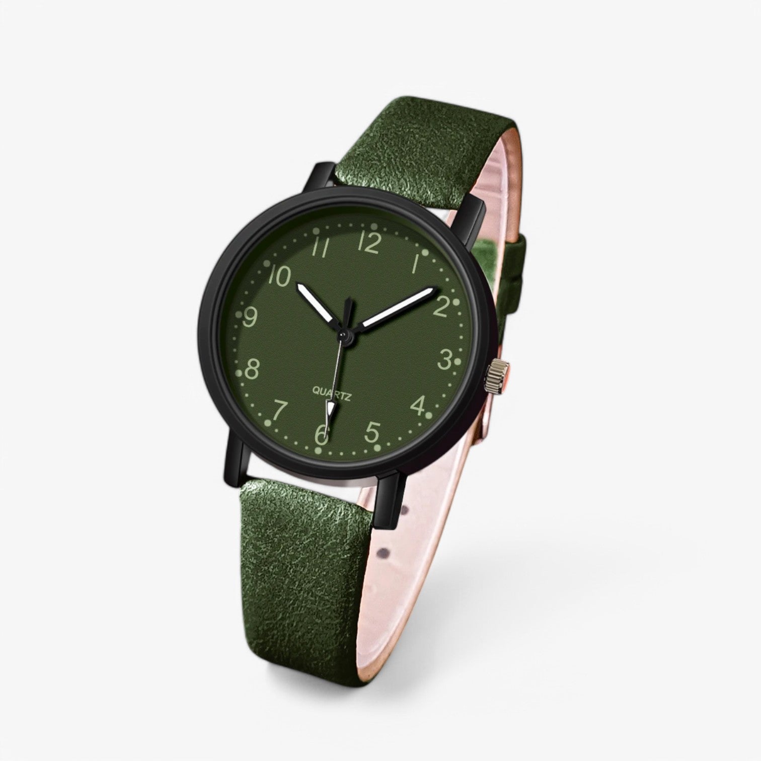 Évoria - Vintage Dameur med Analog Urskive Grøn