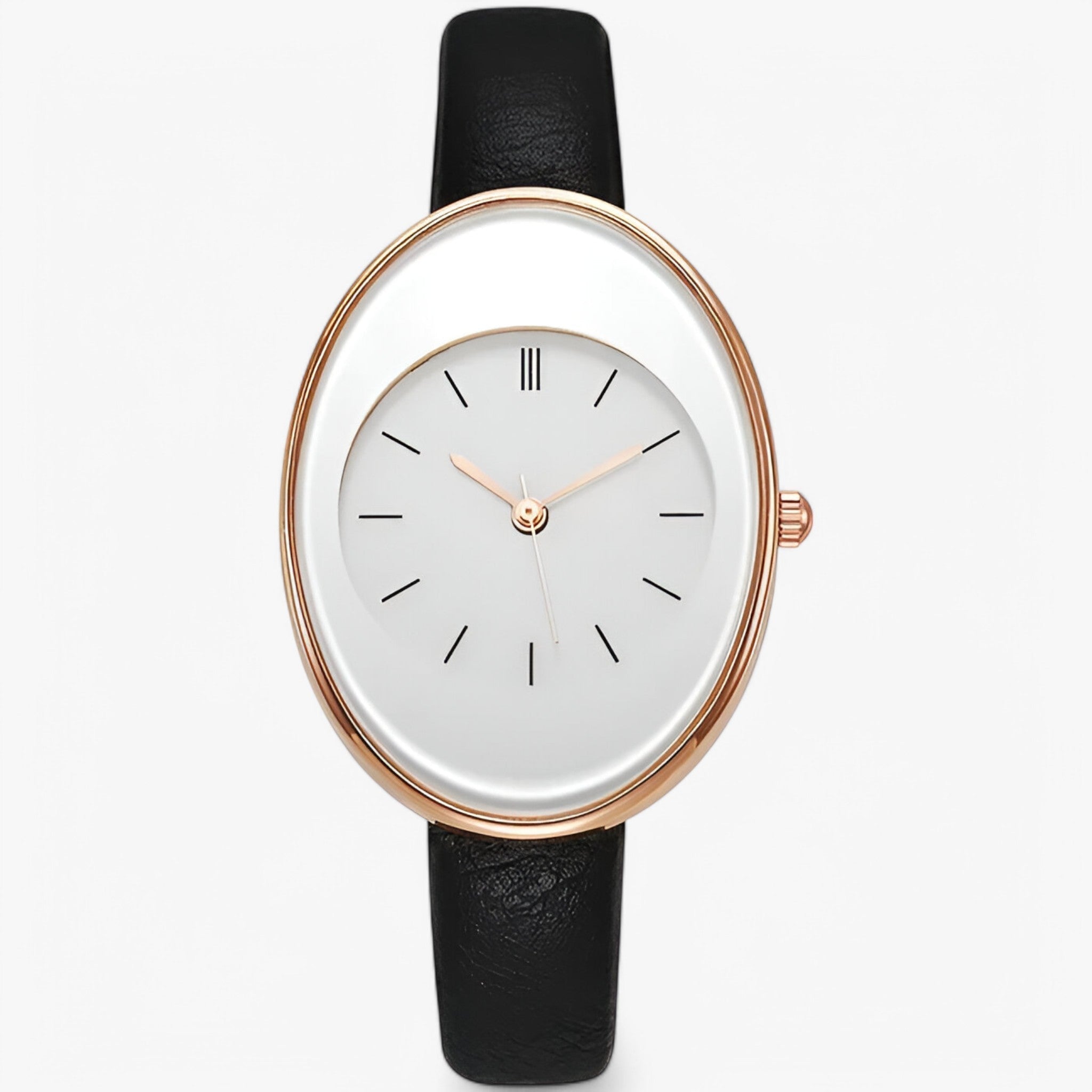 Elaria - Minimalistisk Dameur med Analog Quartz Urværk Sort