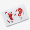 CrimsonStep – Halloween Badmåtte med Blodstænk Design Hvid