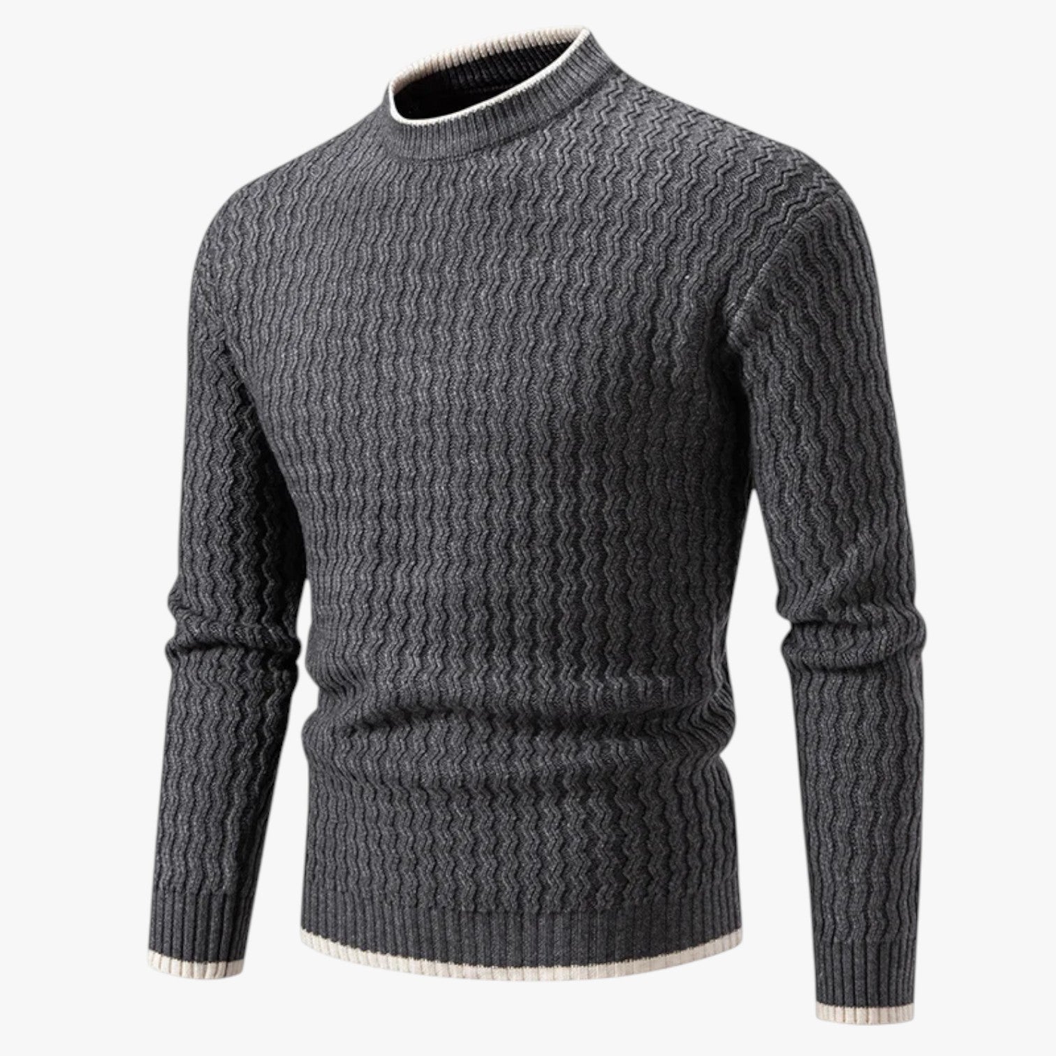 Velmoro - Slim Fit Herre Striktrøje