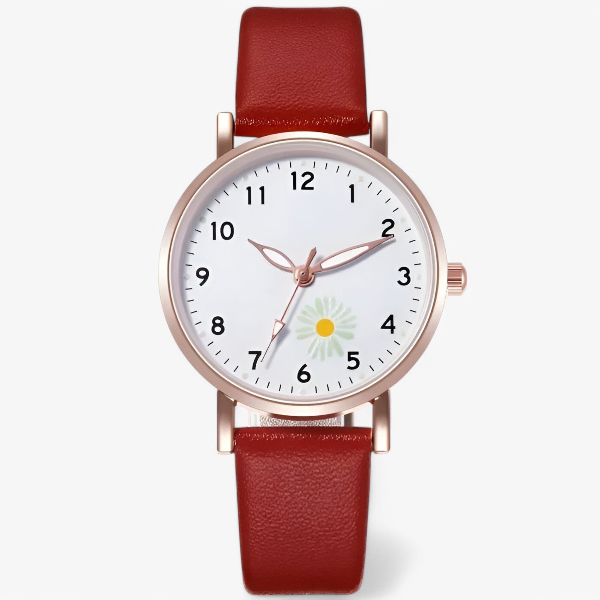 Velmira - Klassisk Dameur med Analog Quartz Urværk Rød