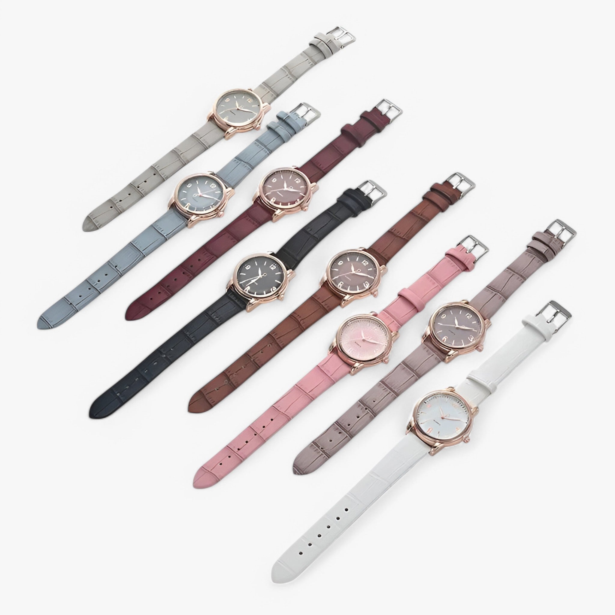 Lunessa - Elegant Quartz Dameur med Analog Urskive grå
