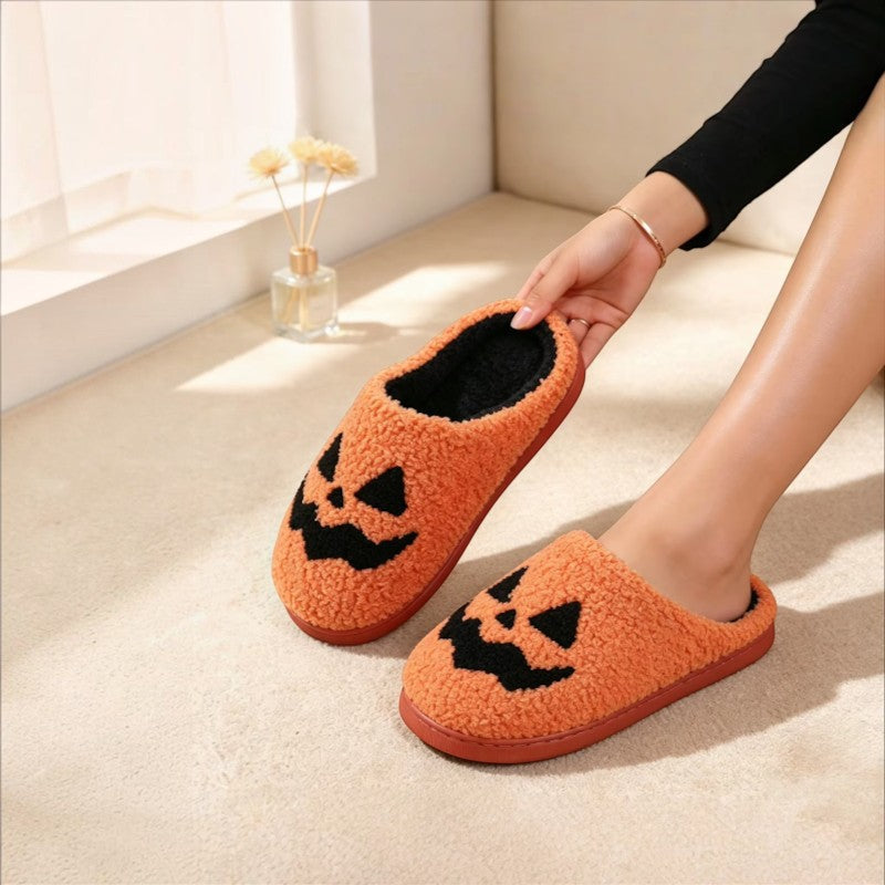 PumpkinPaws – Halloween Hjemmesko med Græskarmotiv
