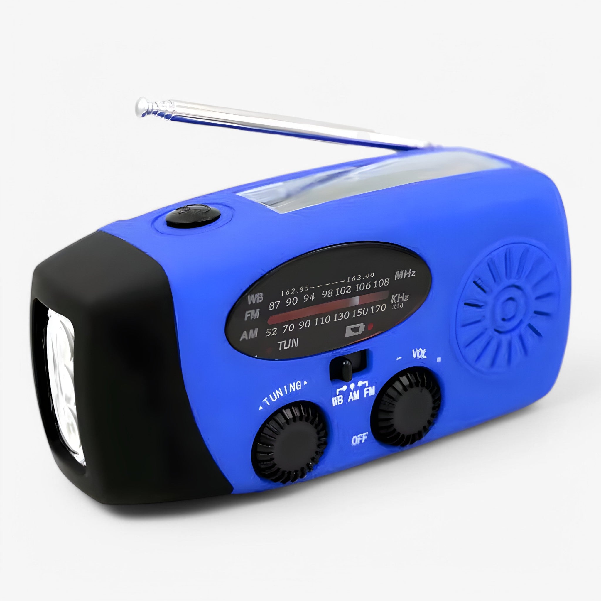 Jonas MultiBand Radio – Draagbare FM/AM/Weer Radio met Bluetooth Blauw