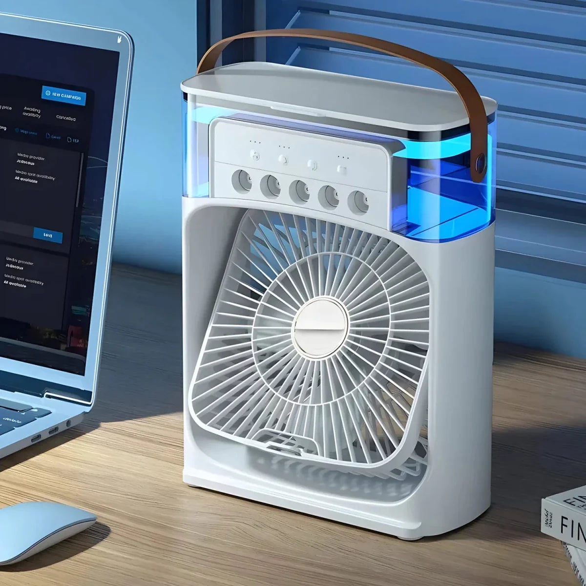 CoolFlow Mini Ventilator – 3-i-1 Bordmodel