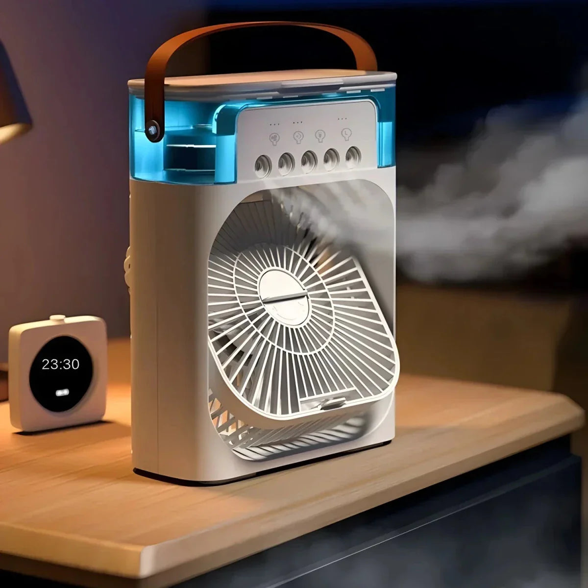 CoolFlow Mini Ventilator – 3-i-1 Bordmodel