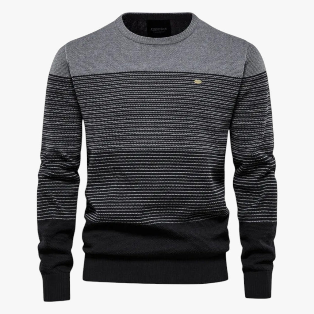 Stravero - Slim Fit Herre Striktrøje med Striber