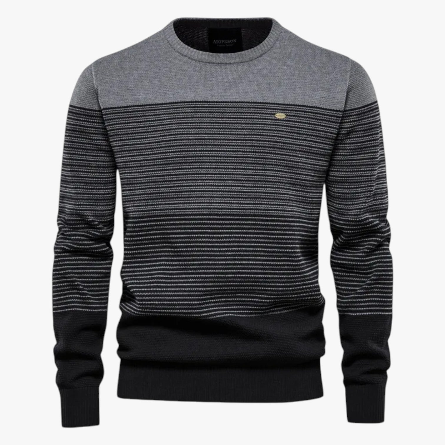 Stravero - Slim Fit Herre Striktrøje med Striber