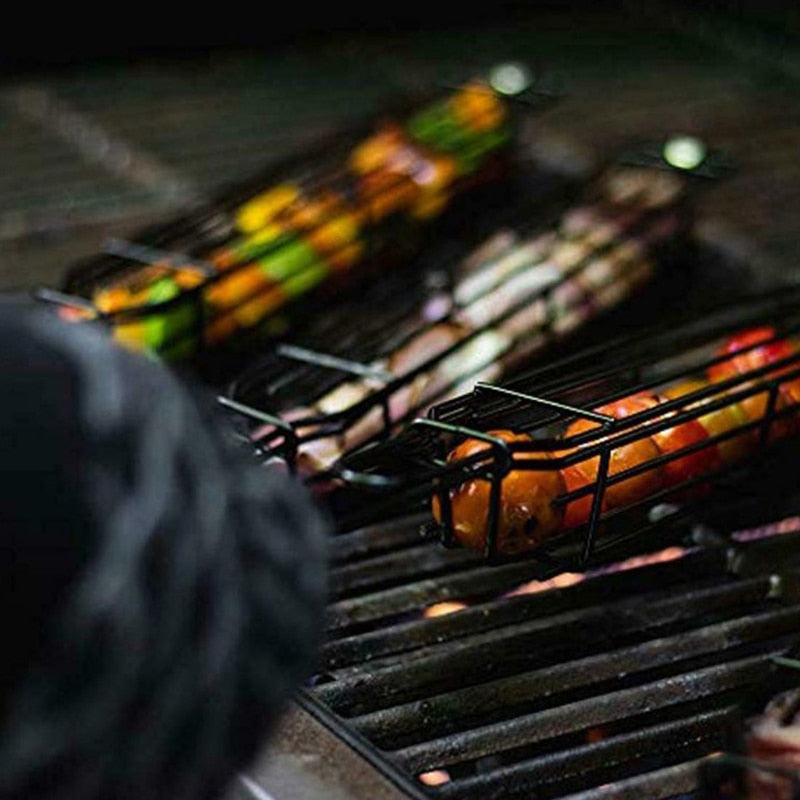 GrillPro Spyd- og Grillkurvesæt – Praktisk Tilbehør til Grillen