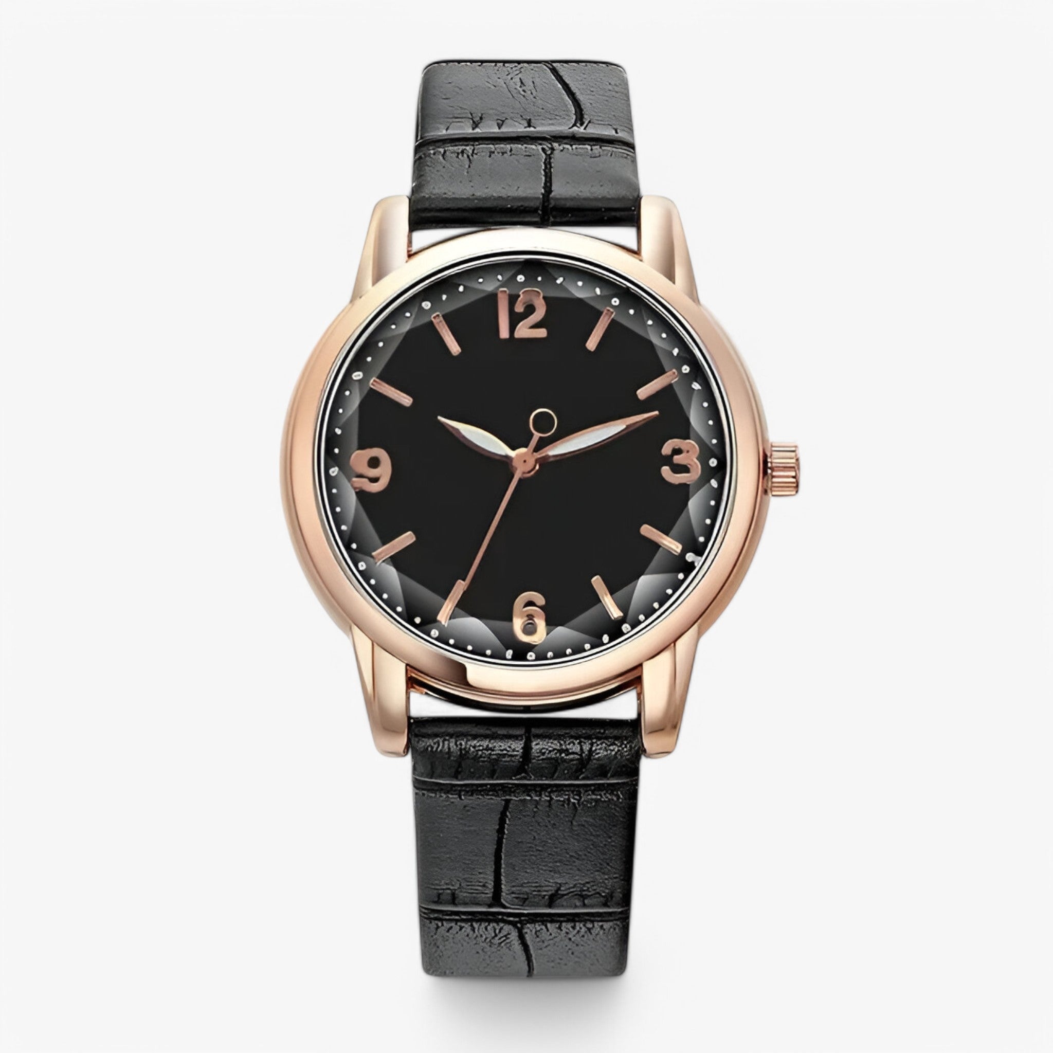 Lunessa - Elegant Quartz Dameur med Analog Urskive sort