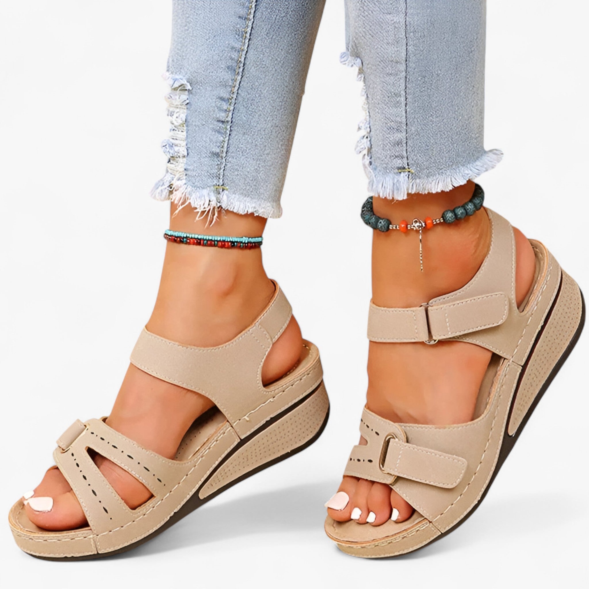 Solena - Dame Sandaler med Justerbare Remme