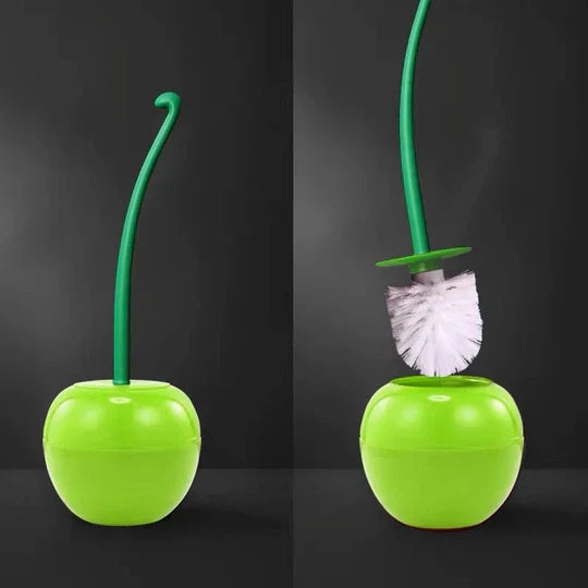 CherryClean - Toiletbørste med Dekorativt Kirsebærdesign Grøn