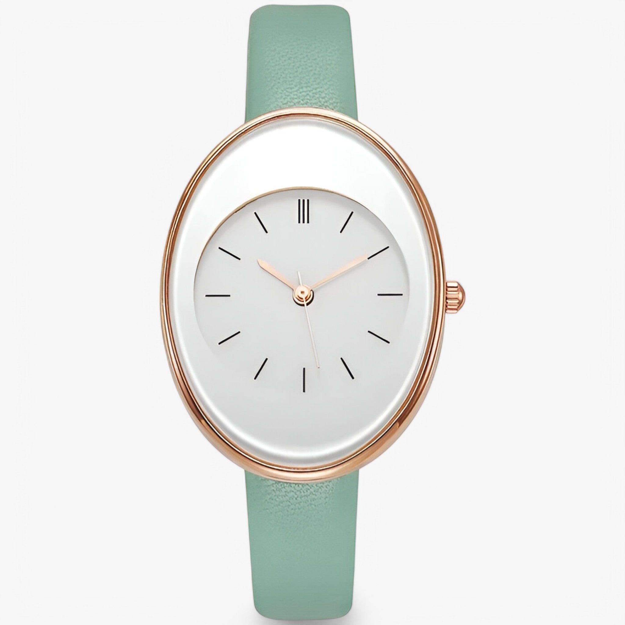 Elaria - Minimalistisk Dameur med Analog Quartz Urværk Lysegrøn