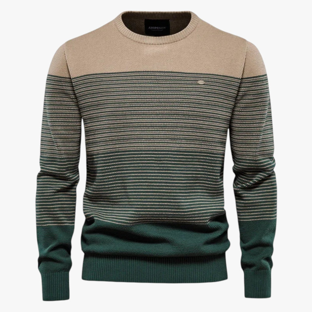 Stravero - Slim Fit Herre Striktrøje med Striber
