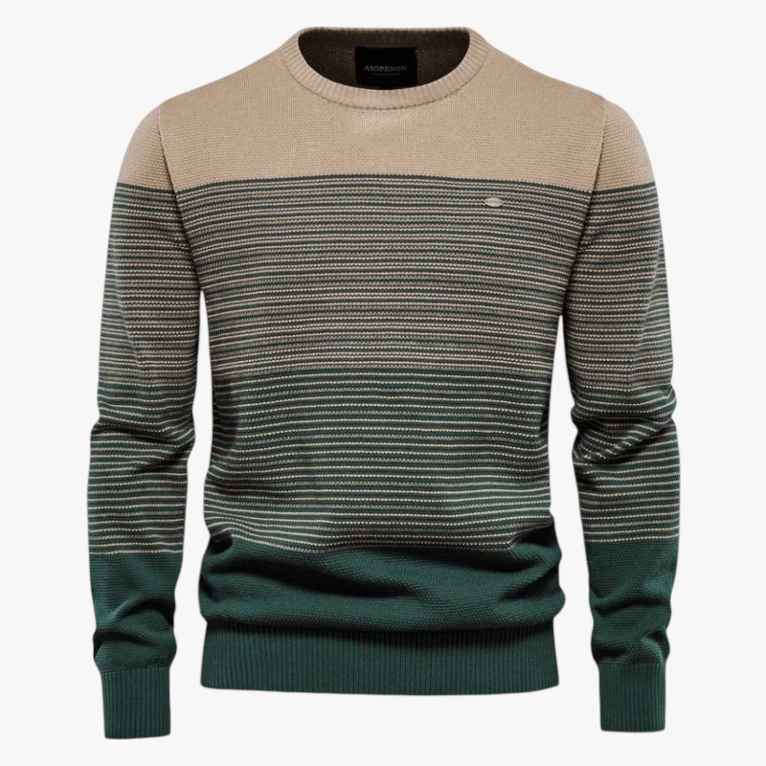 Stravero - Slim Fit Herre Striktrøje med Striber