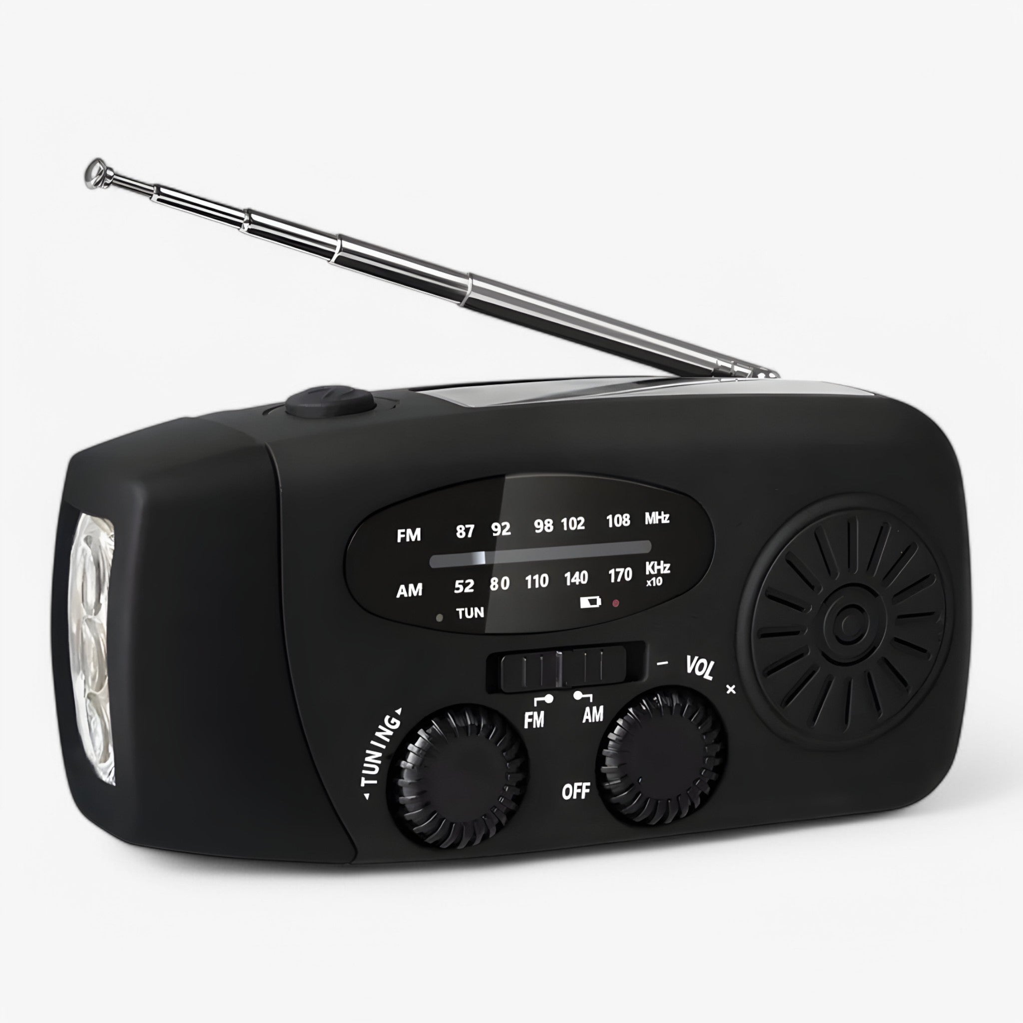 Jonas MultiBand Radio – Draagbare FM/AM/Weer Radio met Bluetooth Zwart