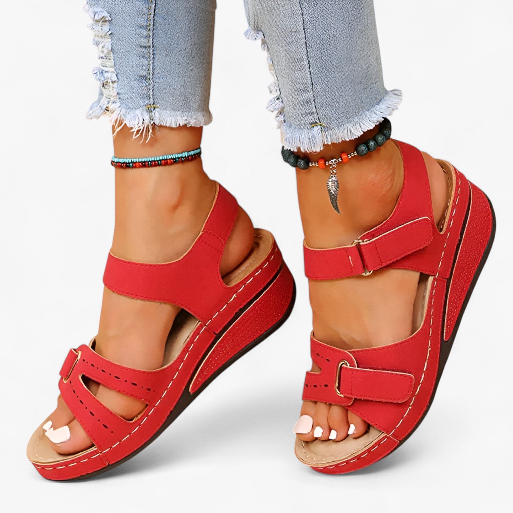 Solena - Dame Sandaler med Justerbare Remme