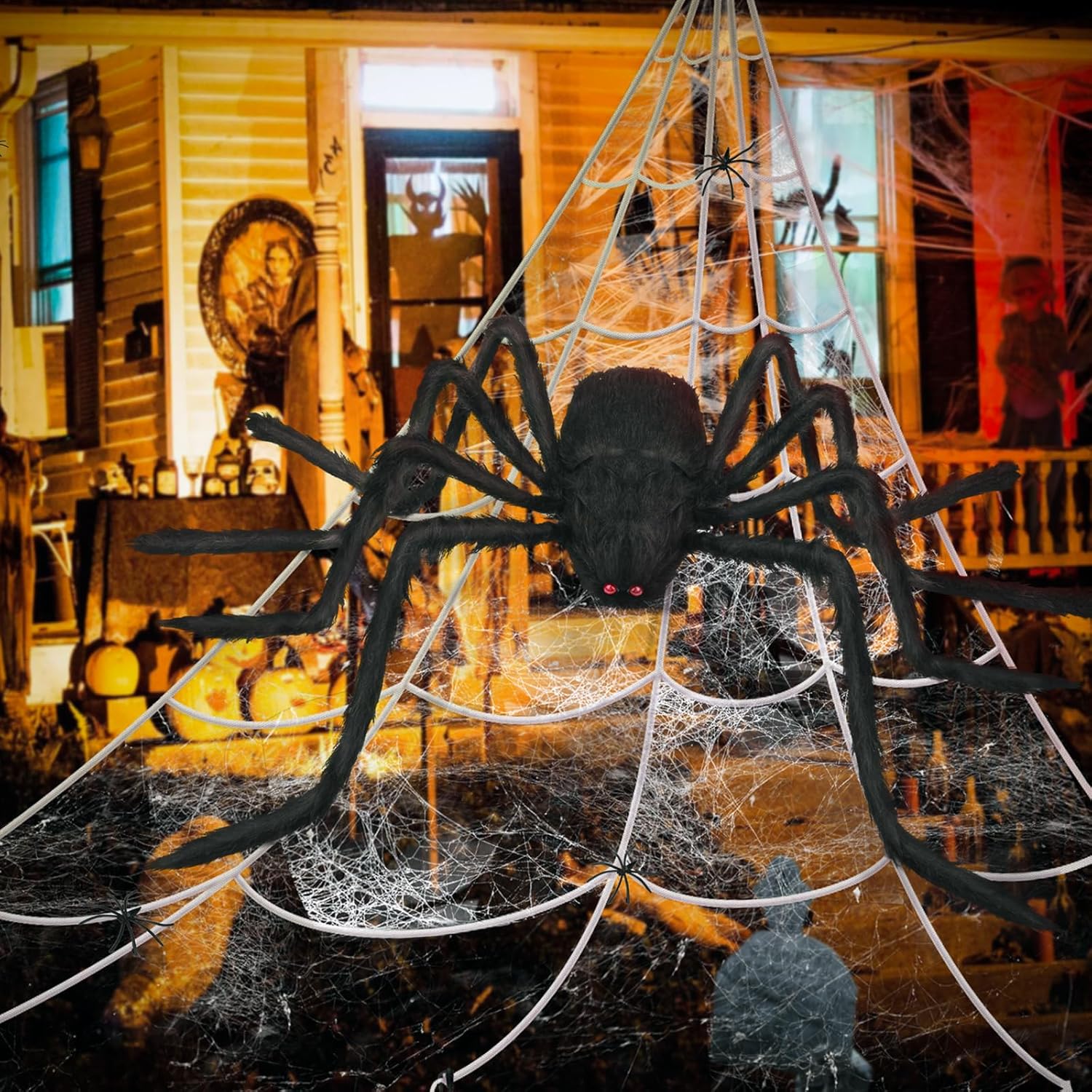 Arachnox – Halloween Edderkop Sæt med Spindelvæv