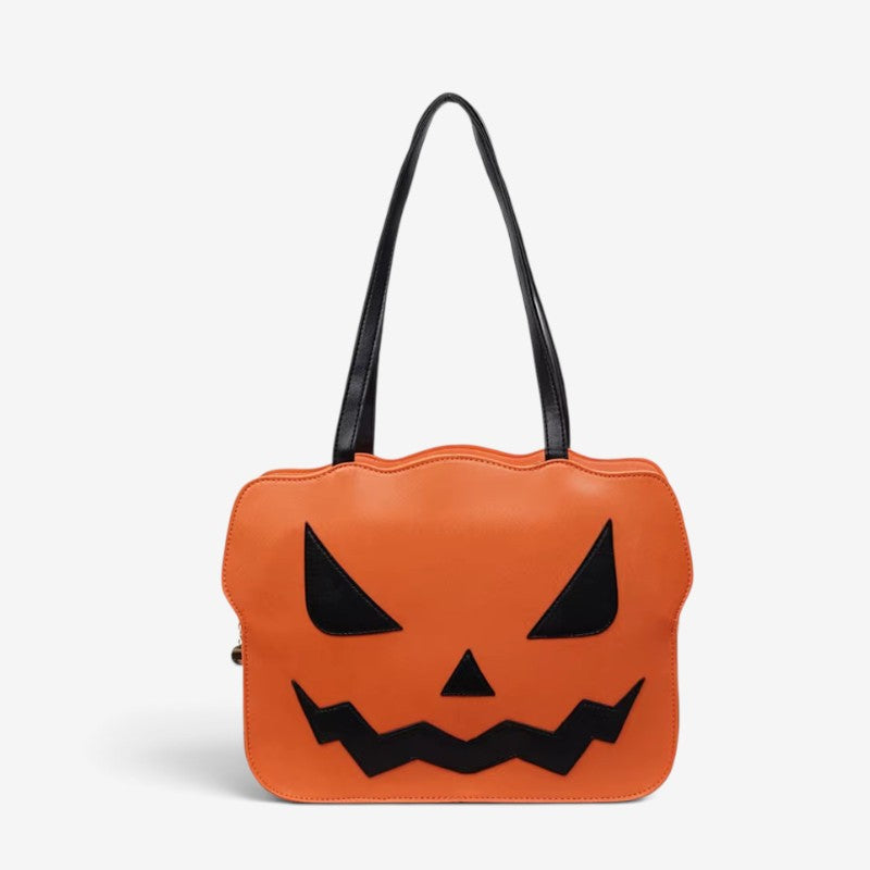 PumpkinCarry – Halloween Skuldertaske med Græskardesign Orange Standard