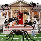 Arachnox – Halloween Edderkop Sæt med Spindelvæv