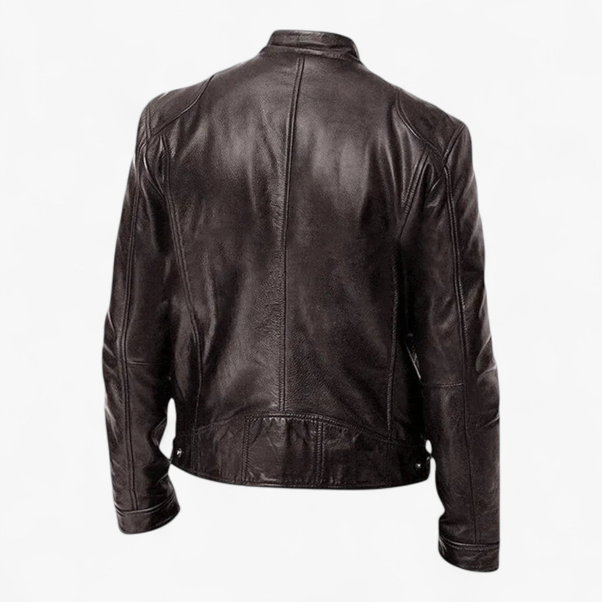 RavenCore - Casual Jakke i Læderlook til Herre Bordeaux