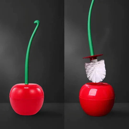 CherryClean - Toiletbørste med Dekorativt Kirsebærdesign Rød