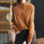 Oversize Cardigan - Ribstruktur med Knaplukning