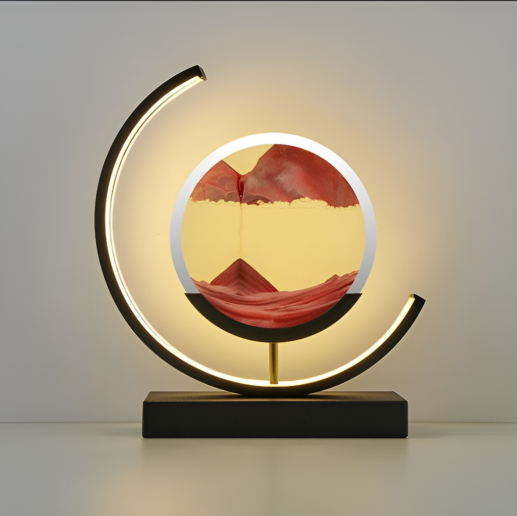 SandGlow Bordlampe – Lys og Bevægelse i Harmoni
