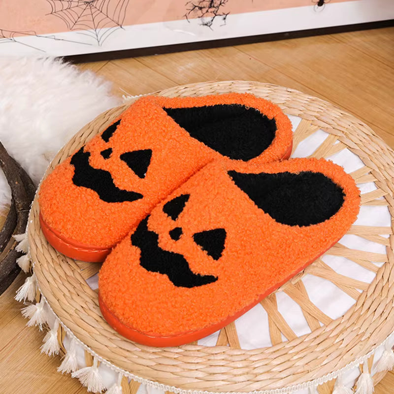 PumpkinPaws – Halloween Hjemmesko med Græskarmotiv