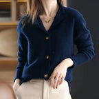 Oversize Cardigan - Ribstruktur med Knaplukning