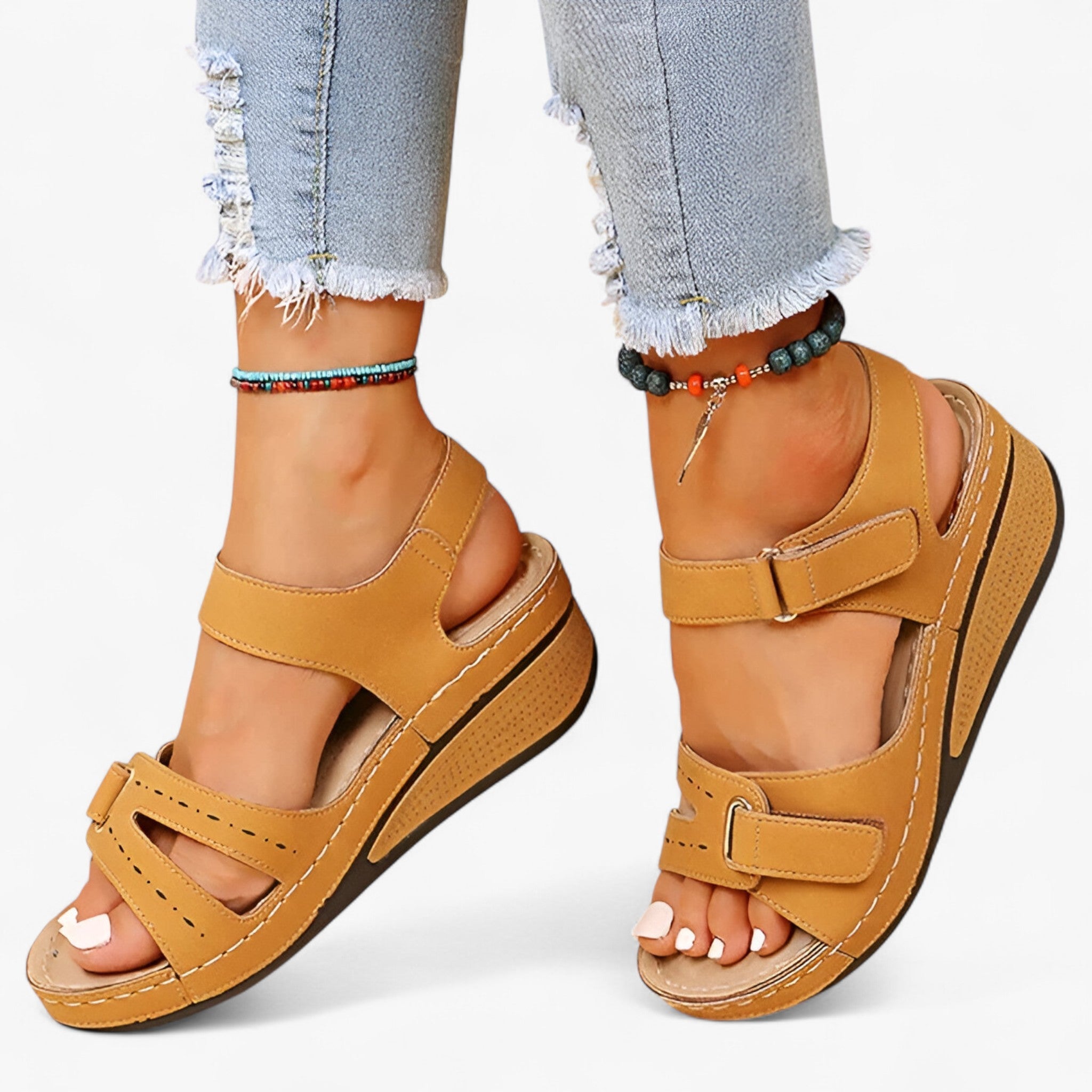 Solena - Dame Sandaler med Justerbare Remme