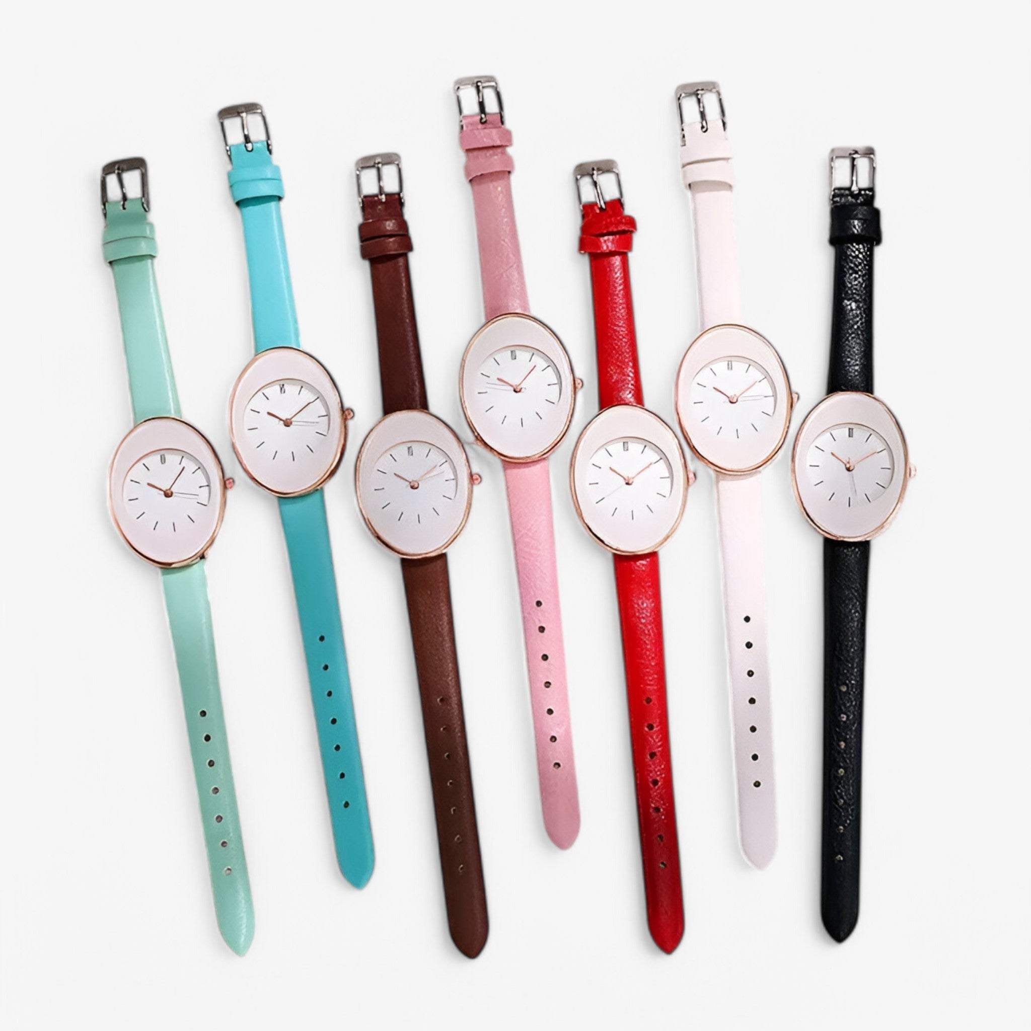 Elaria - Minimalistisk Dameur med Analog Quartz Urværk Lyserød