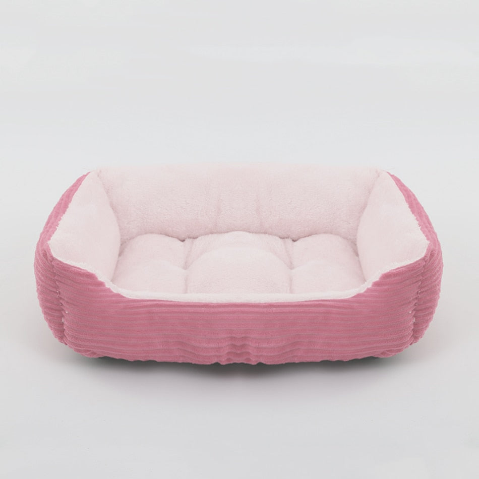 Luxe Fluwelen Hondenmand – Zacht Velvet Hondenbed met Opstaande Rand Roze