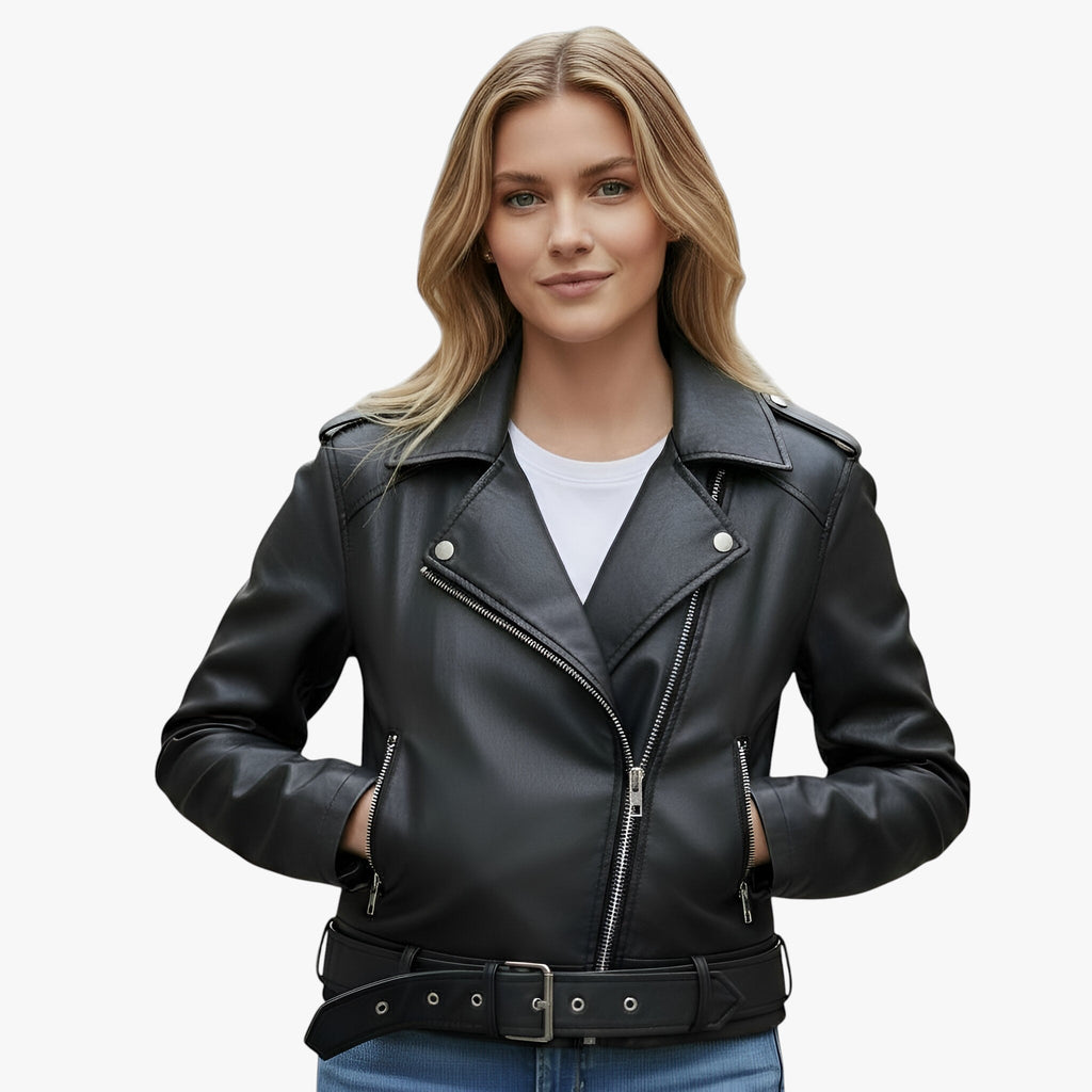 Rovena - Klassisk Dame Bikerjakke