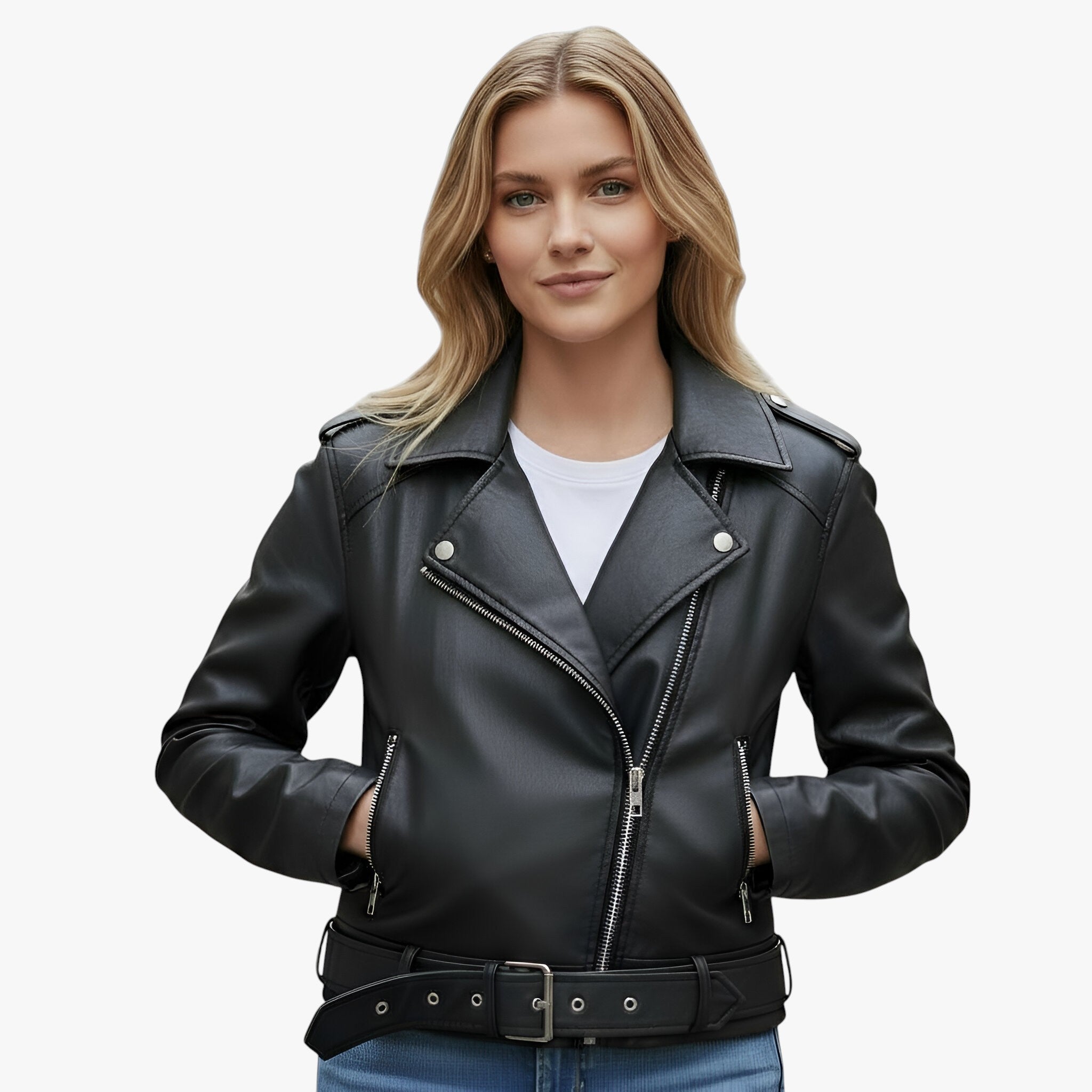 Rovena - Klassisk Dame Bikerjakke