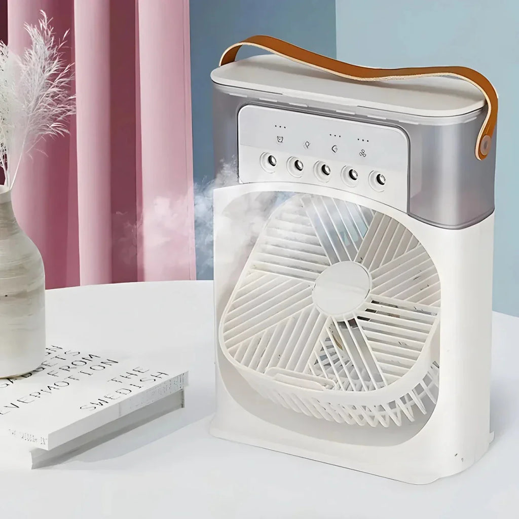 CoolFlow Mini Ventilator – 3-i-1 Bordmodel