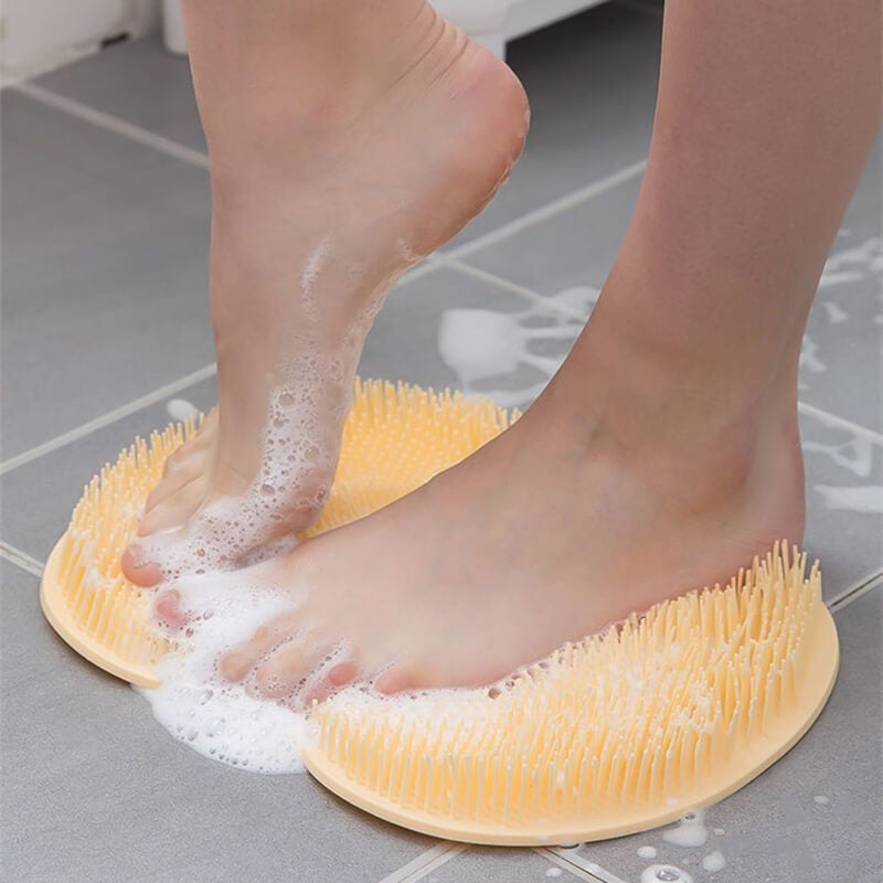 GlideScrub Massagemåtte – Skridsikker Badeskrubber med Sugekopper