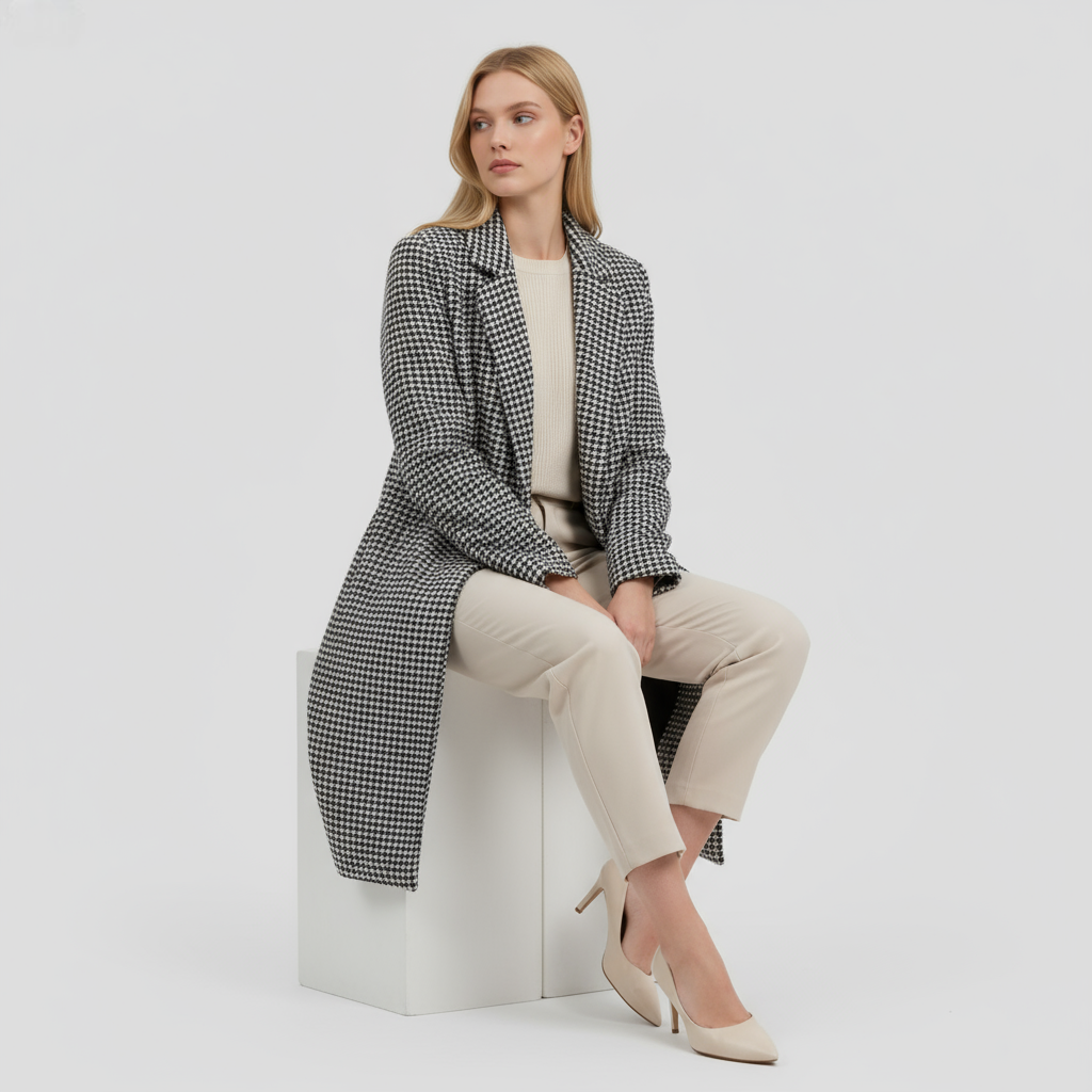 Norélia - Elegant Damejakke med Høj Krave