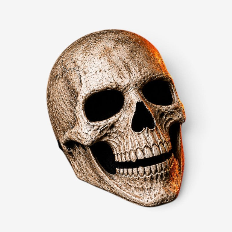 SkullMorph – Halloween Kranie Fuldhovedmaske i Latex Grå