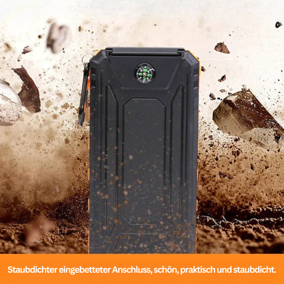 SolarVolt Powerbank – Med Solcellepanel og Lommelygte
