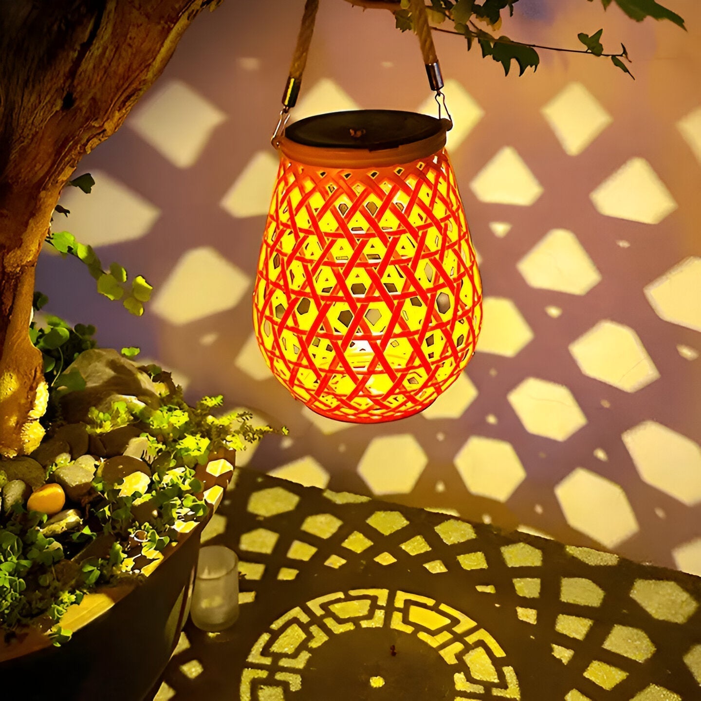 BambooGlow Havelampe – Naturlig Stemning i Haven