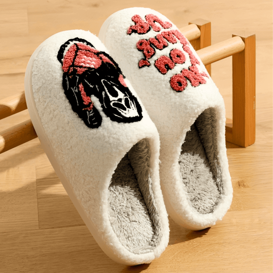PumpkinStep – Halloween Hjemmesko med Broderet Design