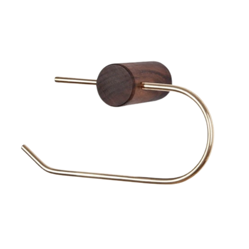PureLine Toiletpapirholder – Moderne Design Valnød