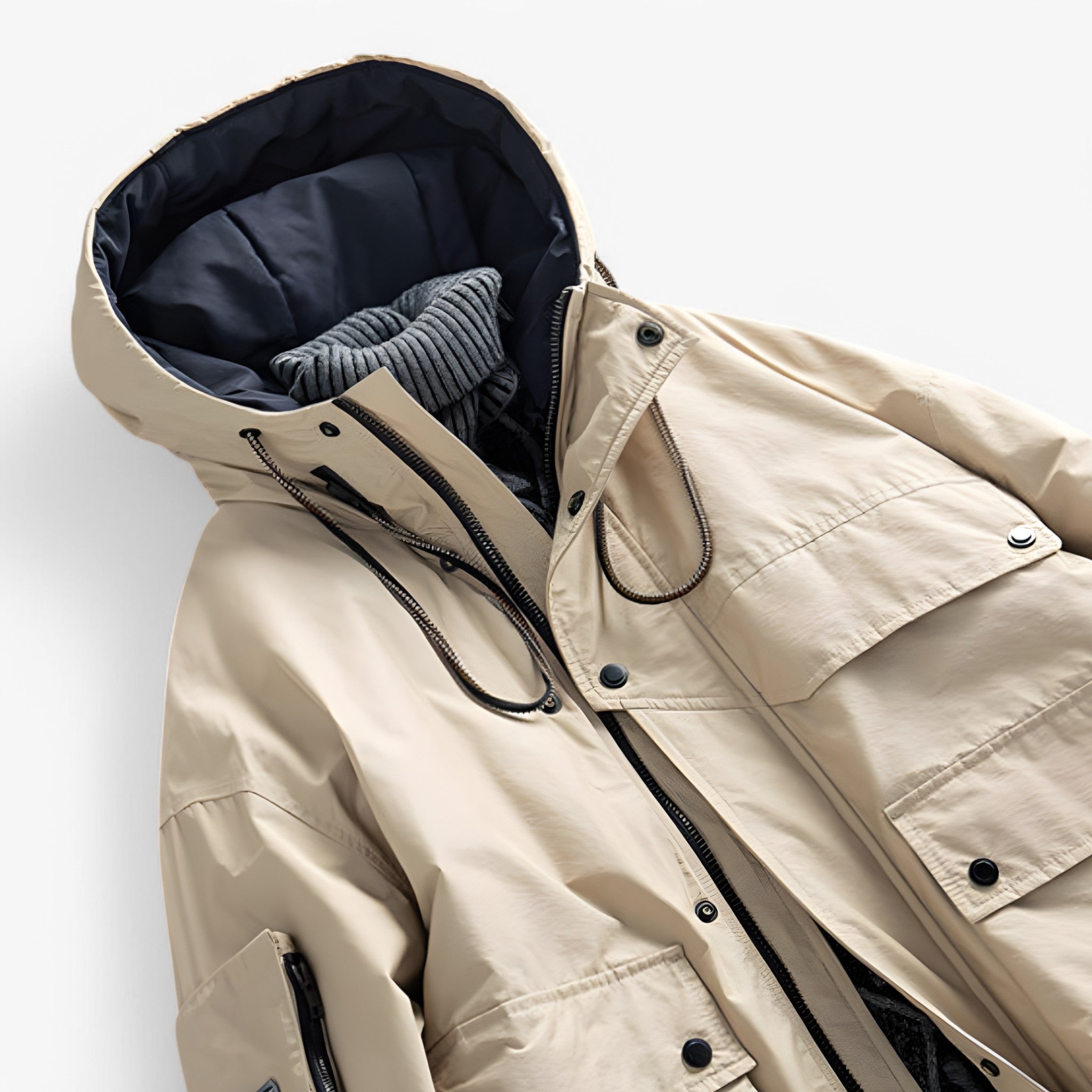 Nordvik – Lang Herre Parka med Hætte