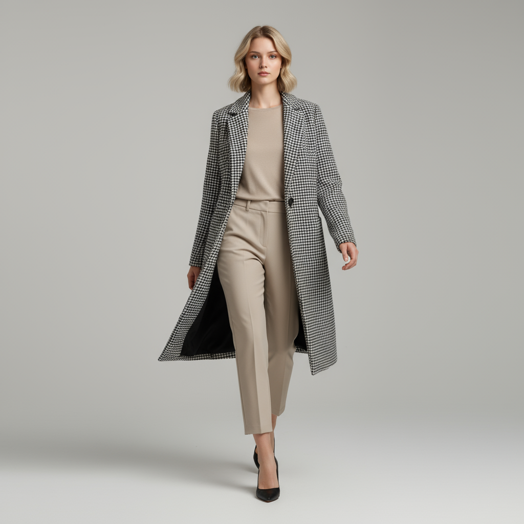 Norélia - Elegant Damejakke med Høj Krave