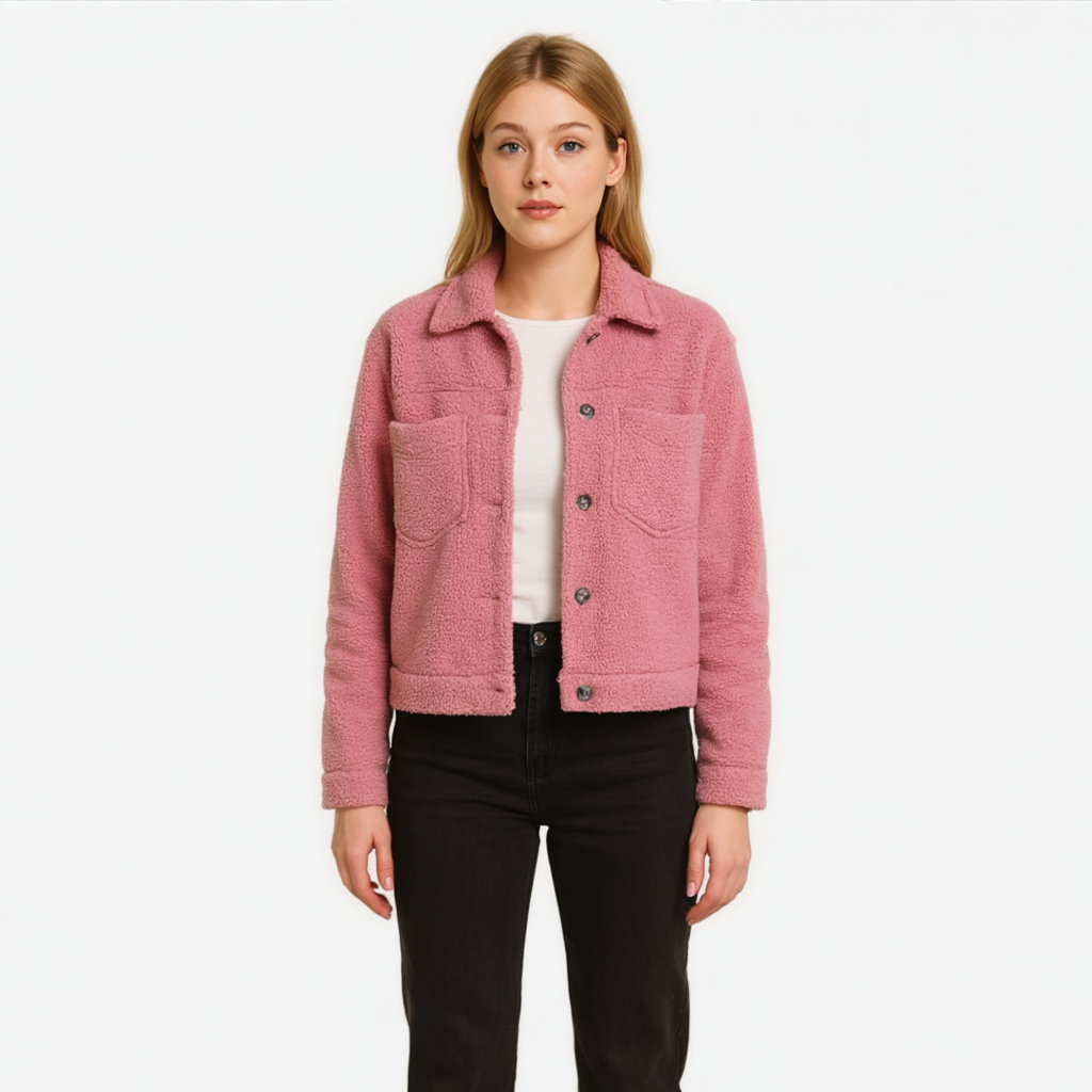 Valessia - Elegant Damejakke med Klassisk Pasform Rosa