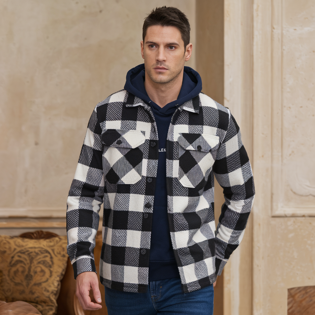 Oakridge – Herre Flannelskjorte med Hætte Rød